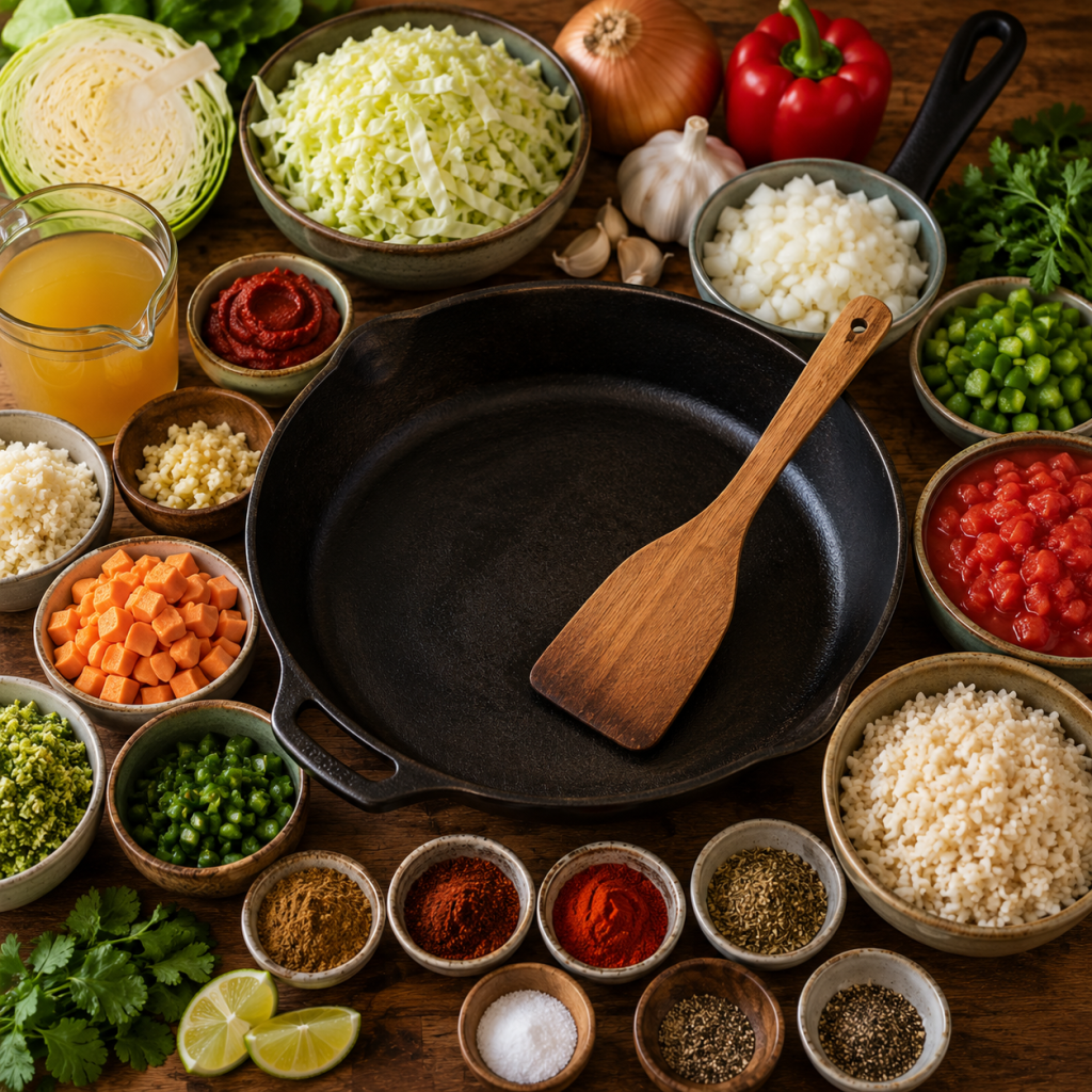 Spanish-Inspired Cabbage Rice
